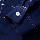 [Leve 5, Pague Só 3] Camisa Social Acetinada de Manga Longa Casual Rivanex em 83% Algodão Peruano, 11% Seda Gelo e 6% Elastano + Brindes: Cinto, Relógio e Carteira (Cópia)