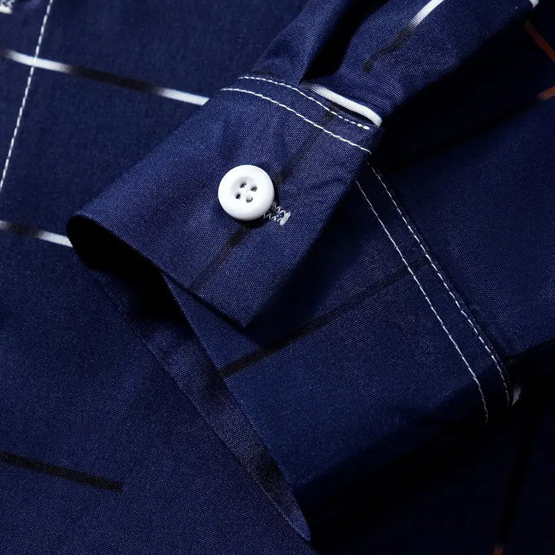 [Leve 5, Pague Só 3] Camisa Social Acetinada de Manga Longa Casual Rivanex em 83% Algodão Peruano, 11% Seda Gelo e 6% Elastano + Brindes: Cinto, Relógio e Carteira