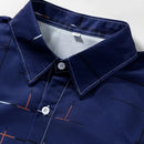 [Leve 5, Pague Só 3] Camisa Social Acetinada de Manga Longa Casual Rivanex em 83% Algodão Peruano, 11% Seda Gelo e 6% Elastano + Brindes: Cinto, Relógio e Carteira (Cópia)