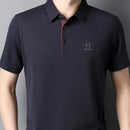 [Leve 5, Pague Só 3] Camisa Polo Brenori Masculina de Manga Curta em Algodão de Seda Mulberry, Poliéster e Elastano